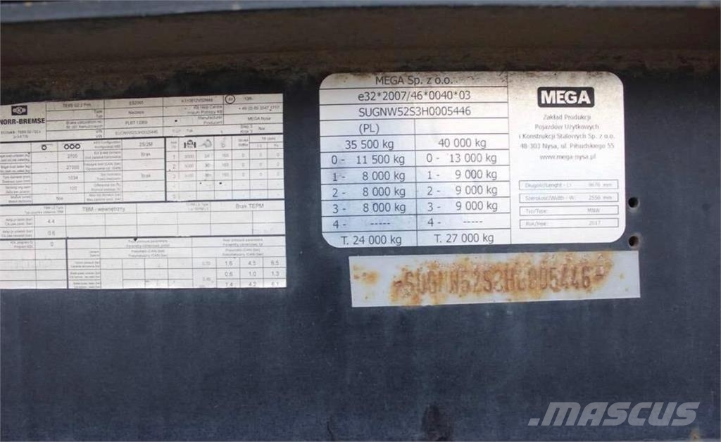 Mega NW2 Semirremolques de volteo