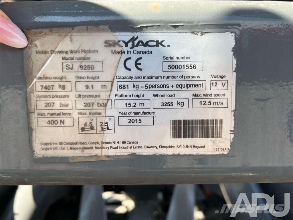 SkyJack SJ 9250 Scissor lifts