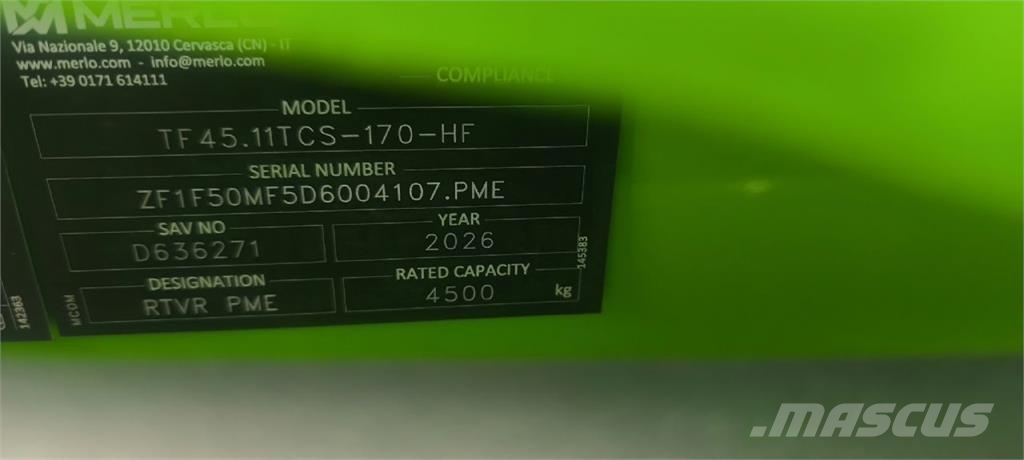 Merlo TF 45.11 T-CS-170-HF Teleskoplader