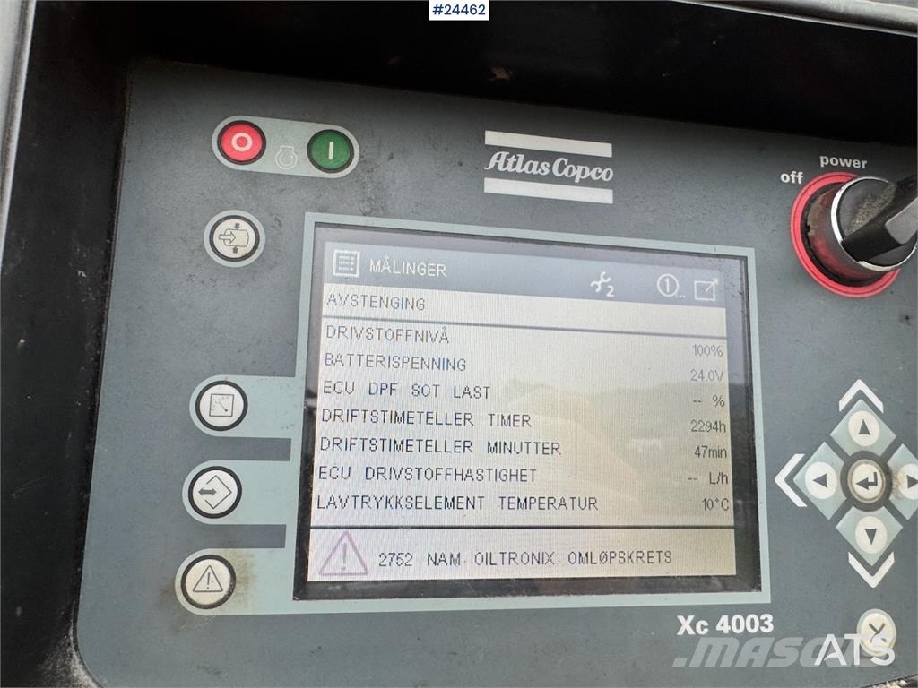 Atlas Copco XRYS 577 Compressor – only 2,300 hours! Kompressorer