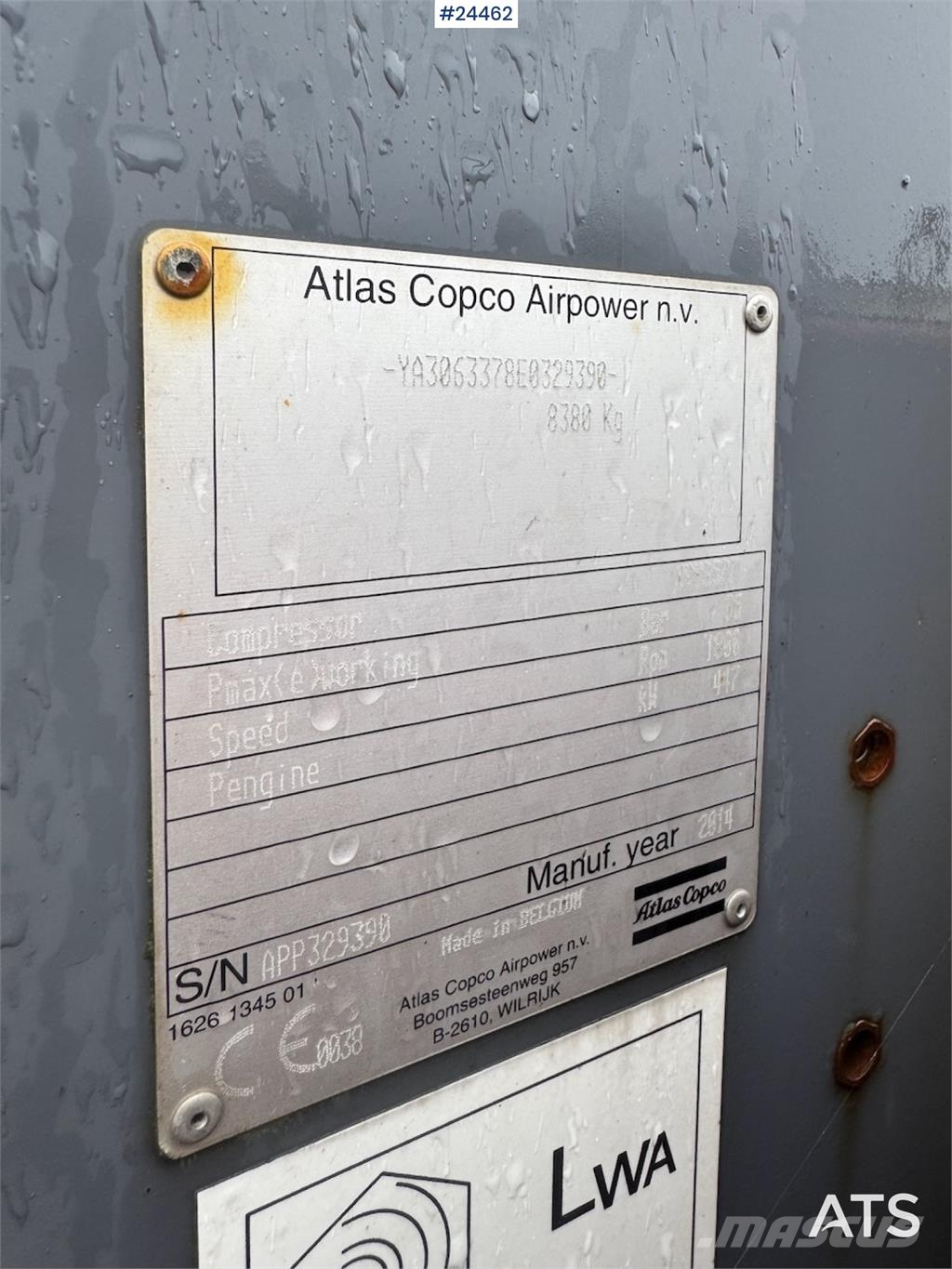 Atlas Copco XRYS 577 Compressor – only 2,300 hours! Kompressorer