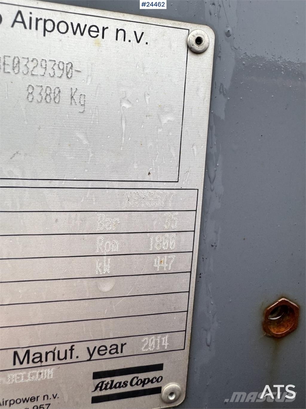 Atlas Copco XRYS 577 Compressor – only 2,300 hours! Kompressorer