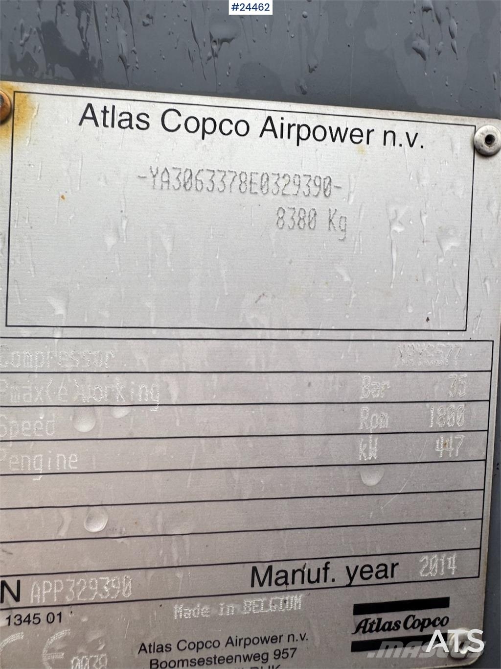Atlas Copco XRYS 577 Compressor – only 2,300 hours! Kompressorer