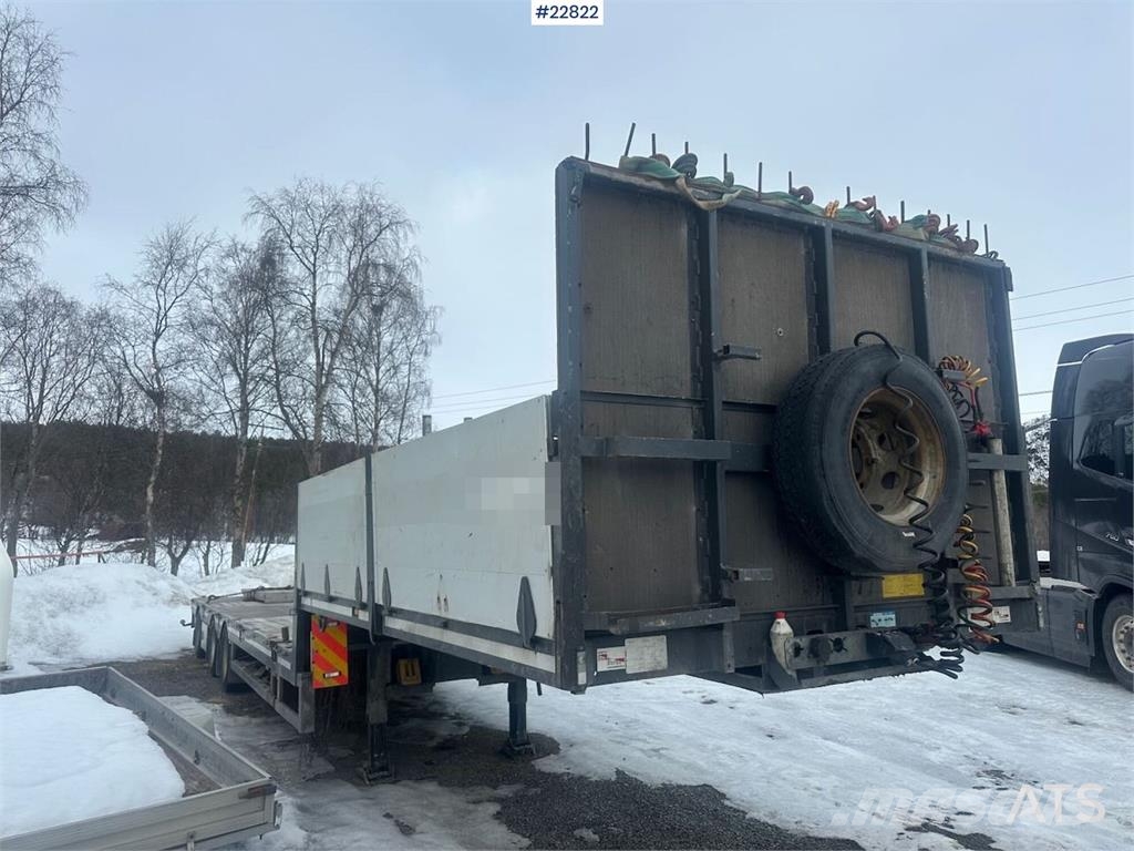 Broshuis E2190/27 3 axle semi-trailer w/ drive bridges Semirremolques de plataformas planas/laterales abatibles