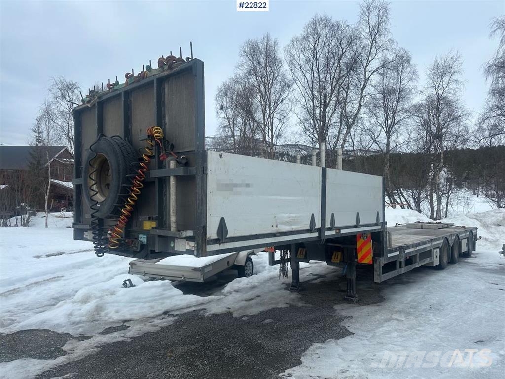 Broshuis E2190/27 3 axle semi-trailer w/ drive bridges Semirremolques de plataformas planas/laterales abatibles