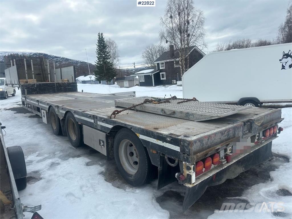 Broshuis E2190/27 3 axle semi-trailer w/ drive bridges Semirremolques de plataformas planas/laterales abatibles