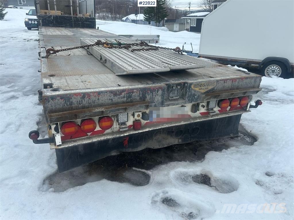Broshuis E2190/27 3 axle semi-trailer w/ drive bridges Semirremolques de plataformas planas/laterales abatibles