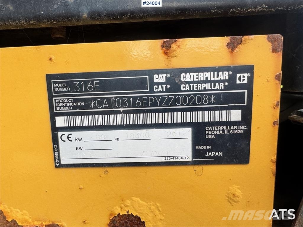 CAT 316E Excavadoras sobre orugas