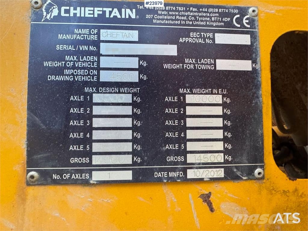 Chieftain Strøvogn Otros equipos para carreteras y quitanieves