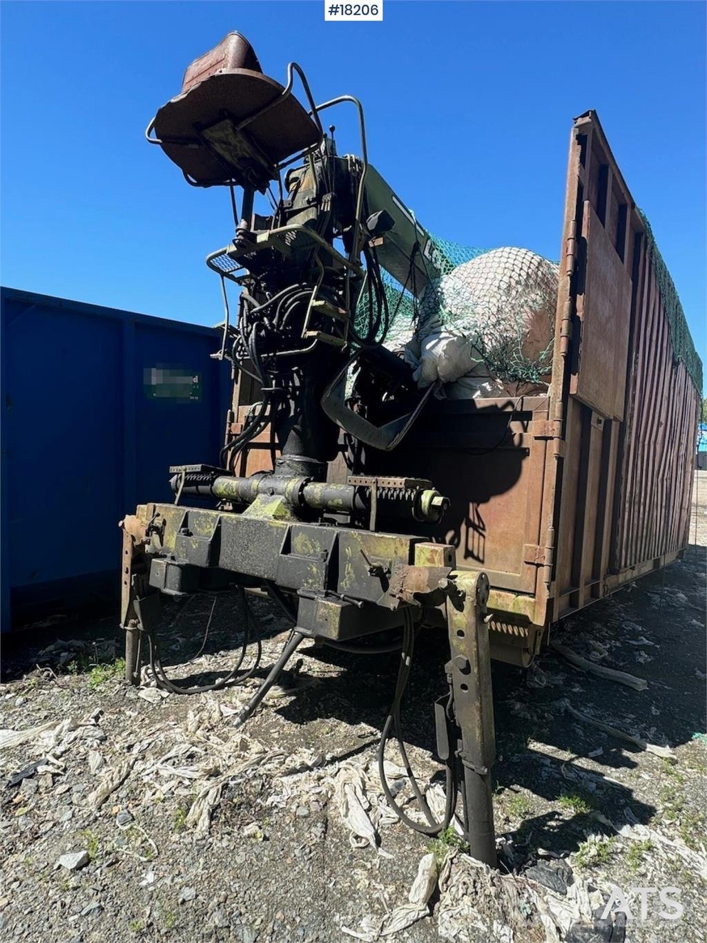 Container w/ Logilift 7.5 t/m crane. Sonstige Baumaschinen