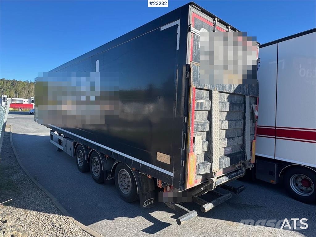 Ekeri box semi-trailer with full side opening and lift نصف مقطورات ذات هيكل صندوقي