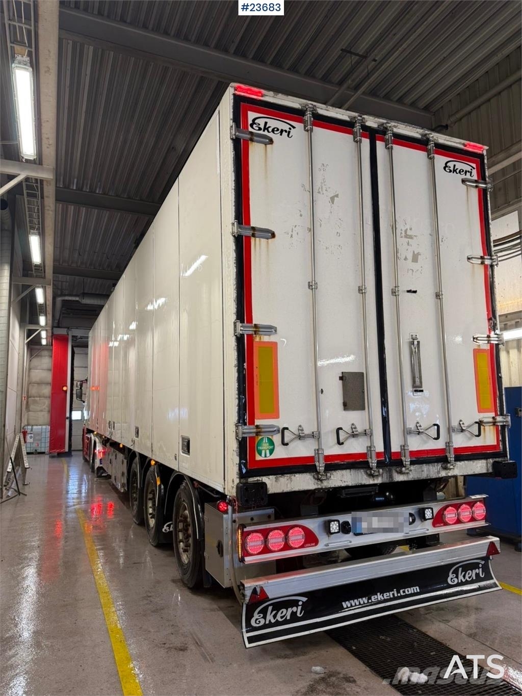 Ekeri T3-K 3 axle closed semi trailer w/ full side openi Tents