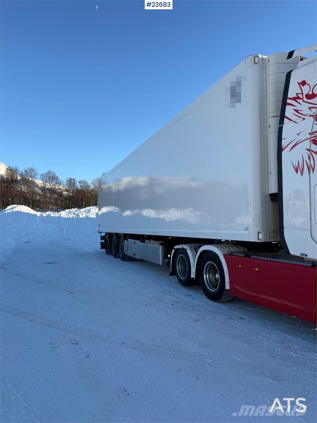 Ekeri T3-K 3 axle closed semi trailer w/ full side openi Tents