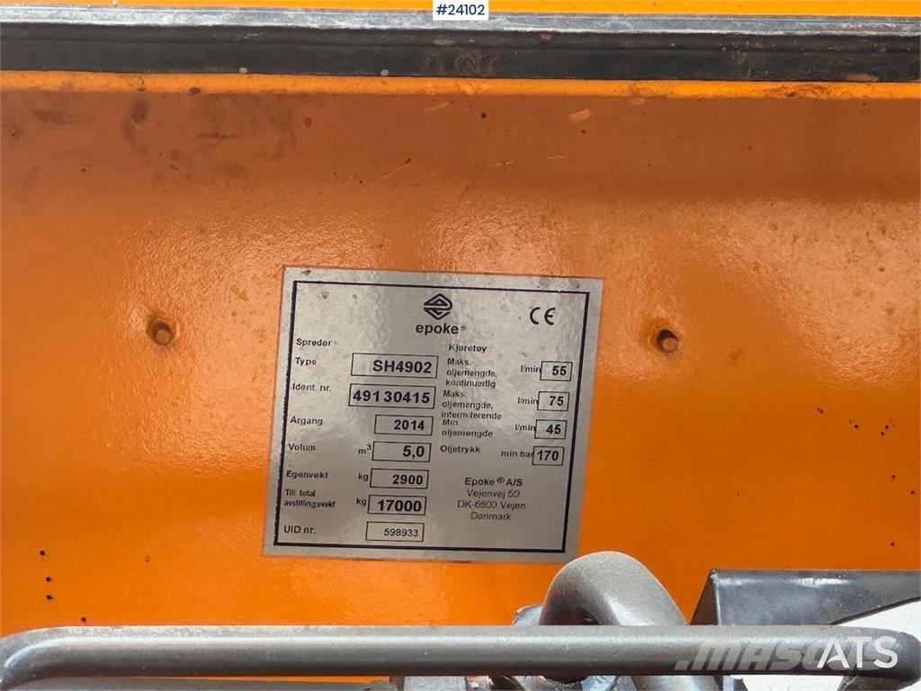 Epoke SH4902 Salt Spreader Otros componentes