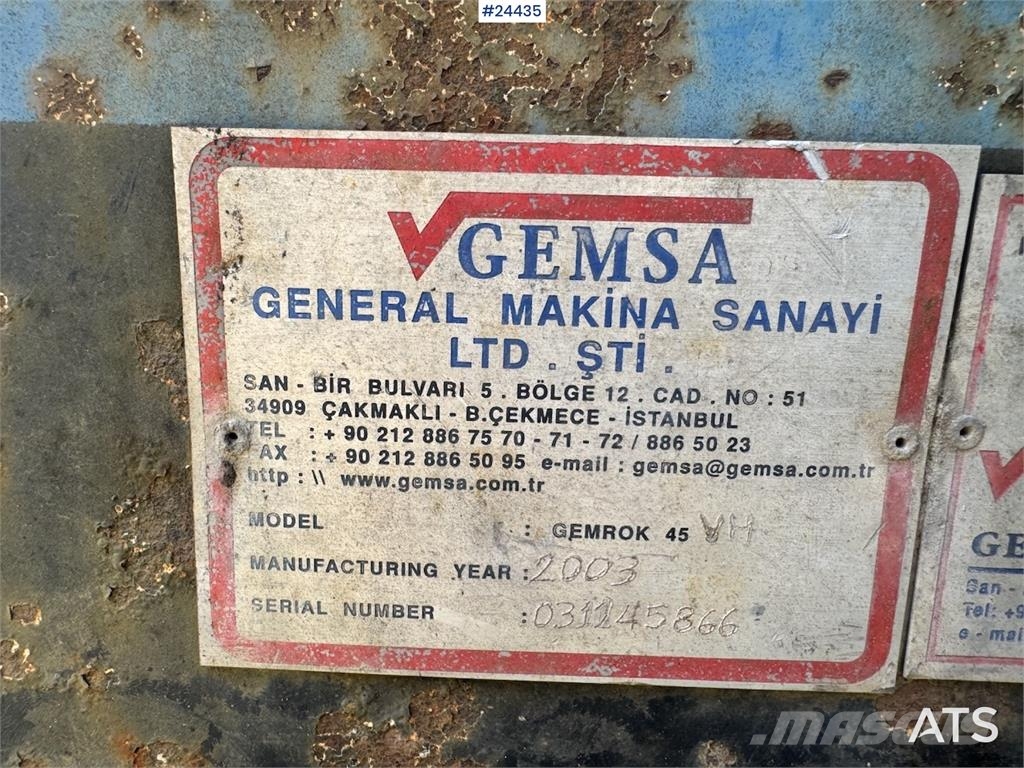 Gemsa Gemrok 45 Drilling Rig Wiertnice do nawierzchni