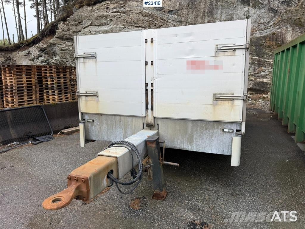 HFR 2 akslet galvanized flat trailer with folding side Flatbed römorklar