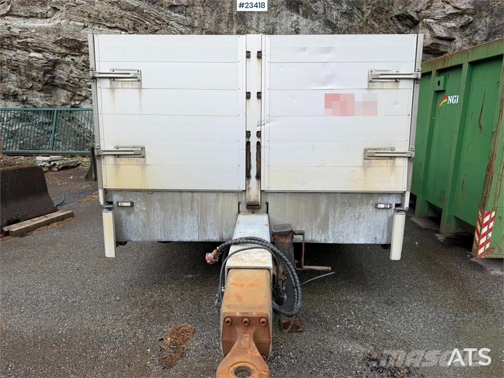 HFR 2 akslet galvanized flat trailer with folding side Flatbed römorklar