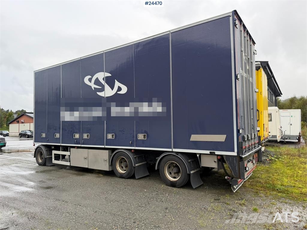 HFR 3 akslet Box Trailer with Full Side Opening and De Skåpsläp
