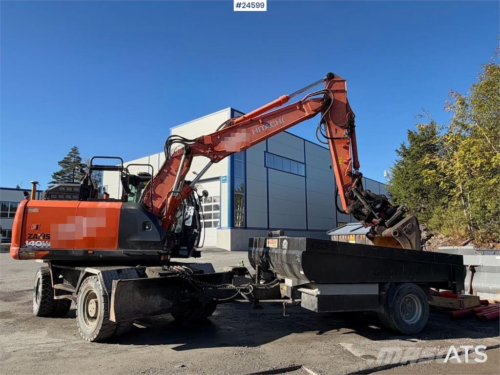 Hitachi ZX140W-6 Wheeled excavator with tilt, bucket and N Hjulgravere