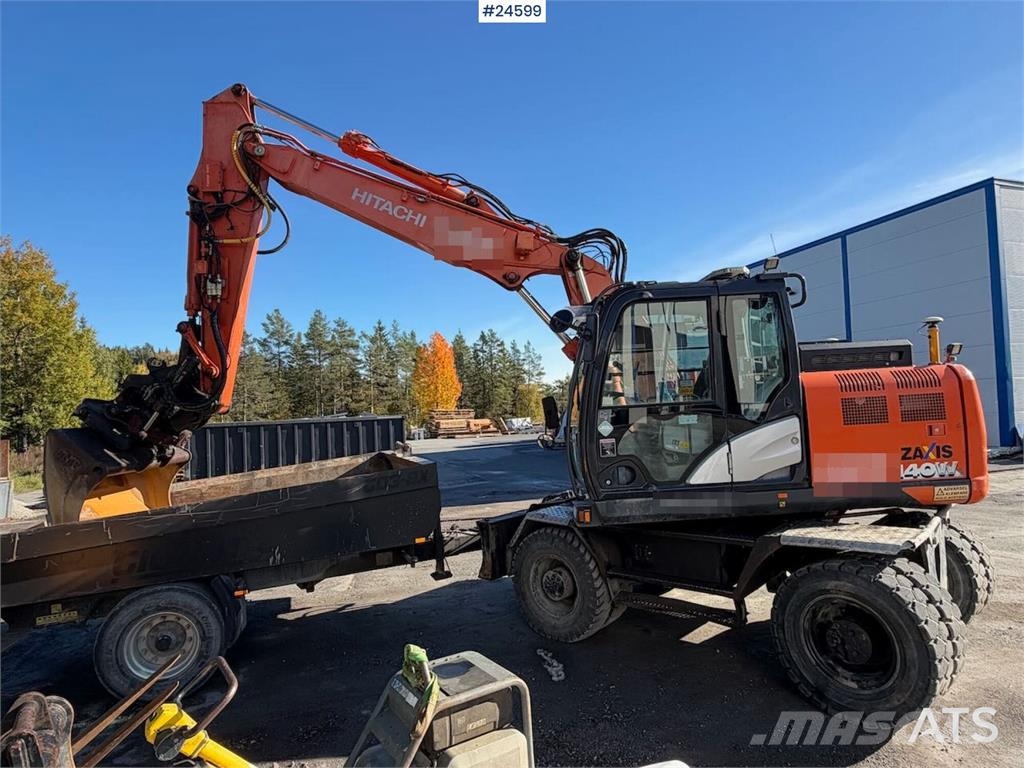 Hitachi ZX140W-6 Wheeled excavator with tilt, bucket and N Hjulgravere