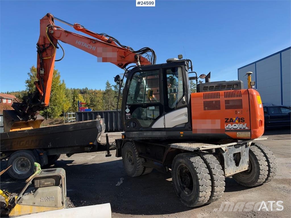 Hitachi ZX140W-6 Wheeled excavator with tilt, bucket and N Hjulgravere