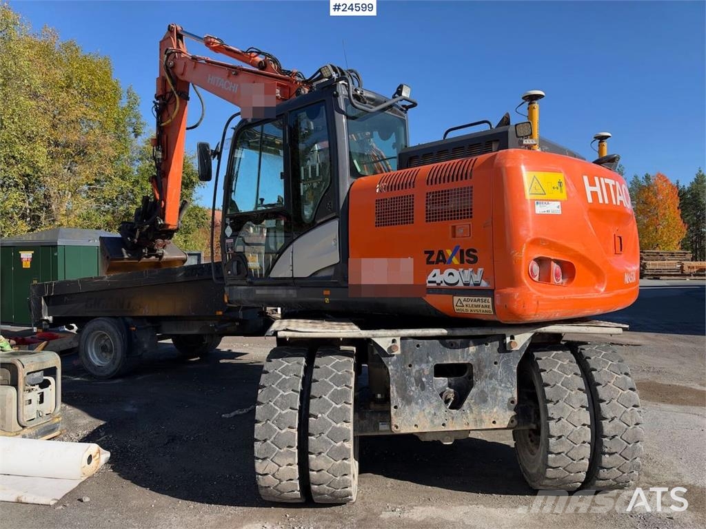 Hitachi ZX140W-6 Wheeled excavator with tilt, bucket and N Hjulgravere