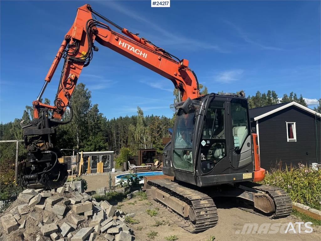 Hitachi ZX85US-5A Excavator with Tilt, Grading Bucket and  Beltegraver