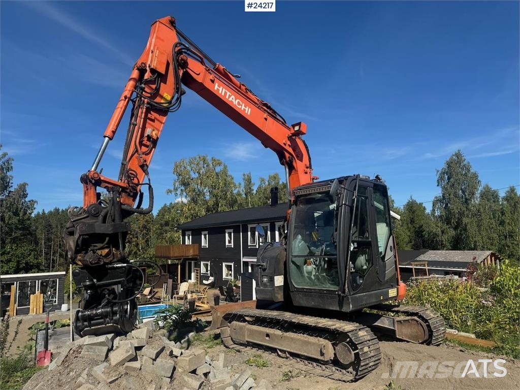 Hitachi ZX85US-5A Excavator with Tilt, Grading Bucket and  Beltegraver