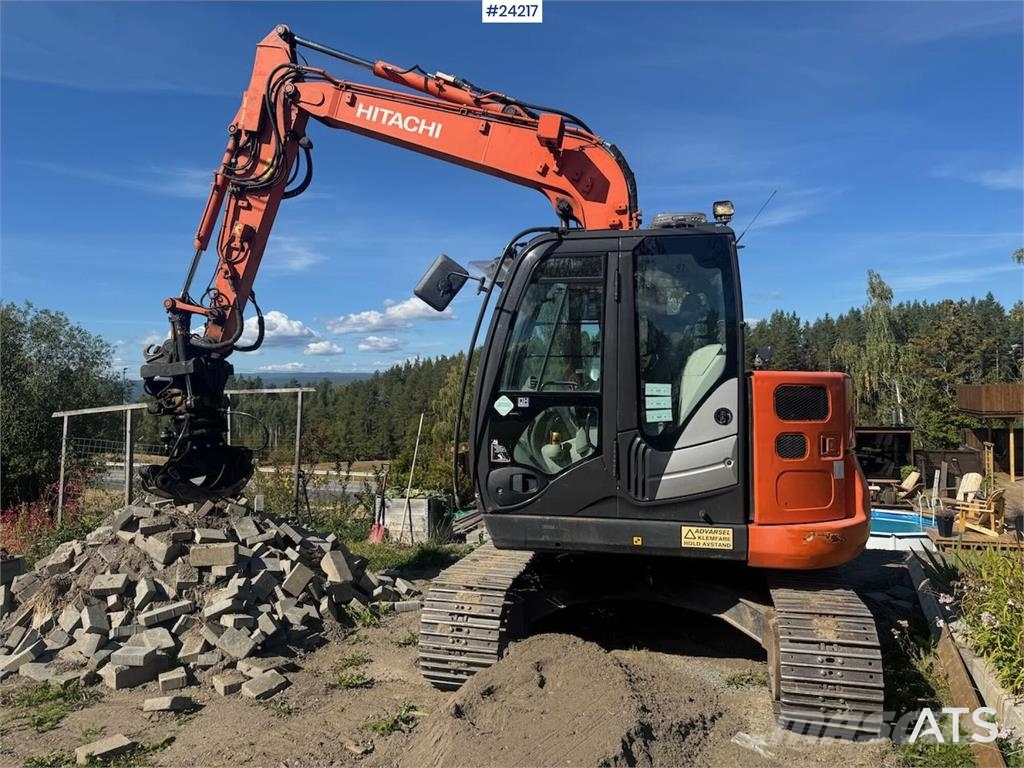 Hitachi ZX85US-5A Excavator with Tilt, Grading Bucket and  Beltegraver