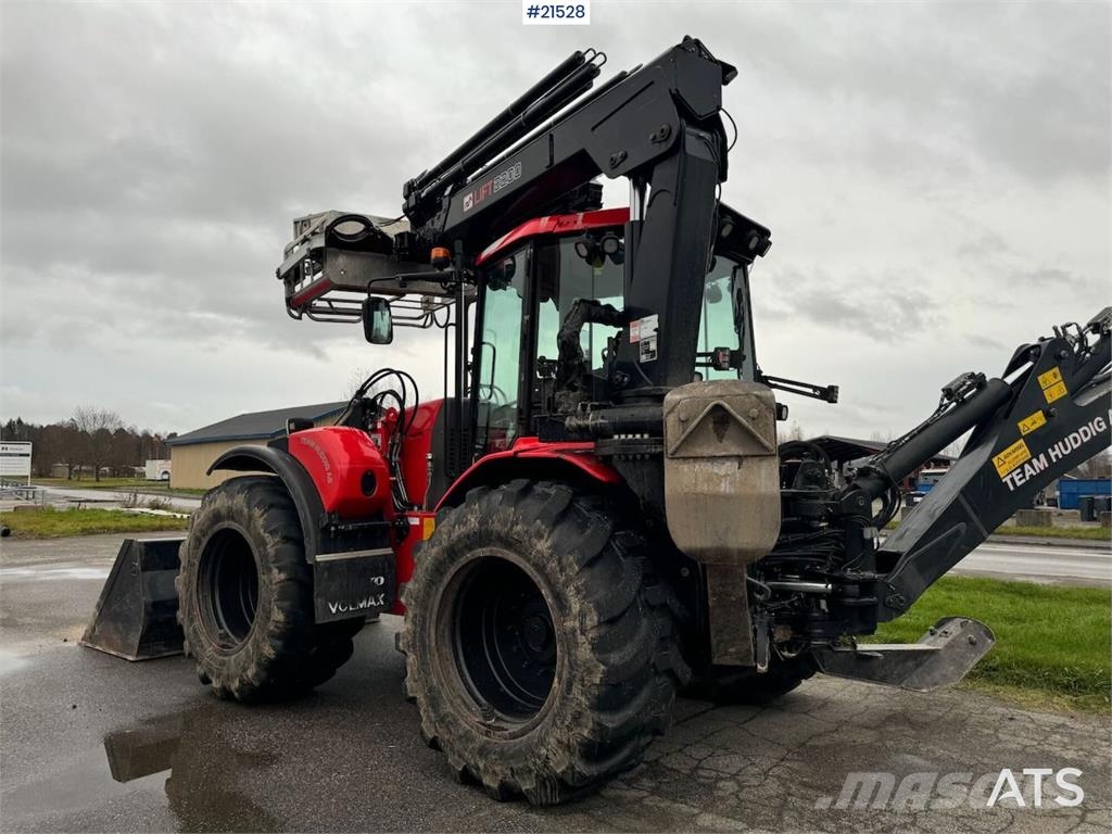 Huddig 1260C Backhoe w/ Palfinger crane, Lift, rototilt a Graafarmen