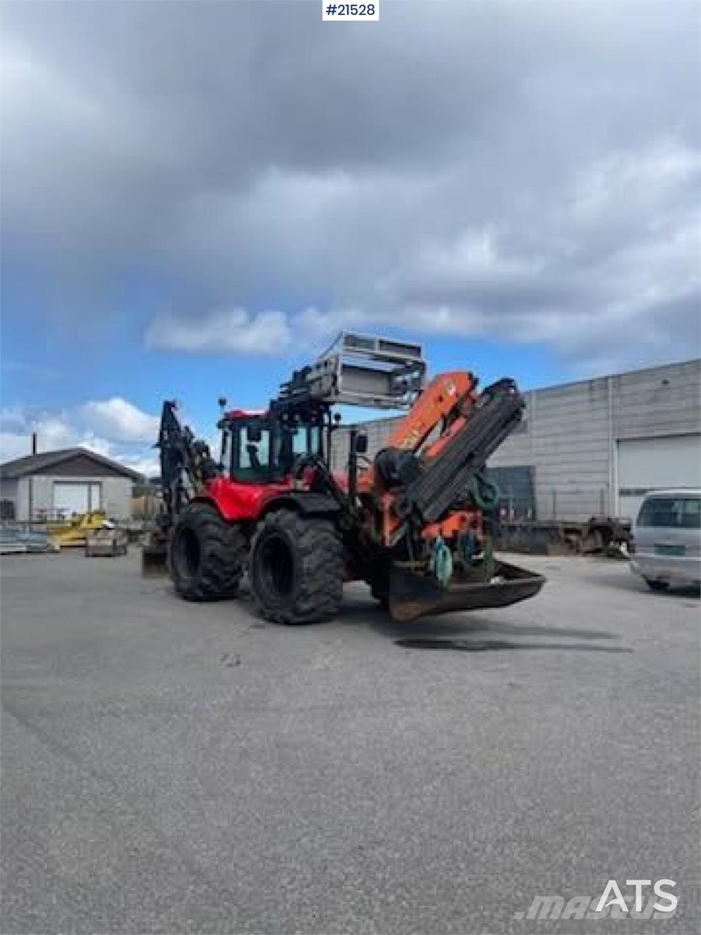 Huddig 1260C Backhoe w/ Palfinger crane, Lift, rototilt a Graafarmen