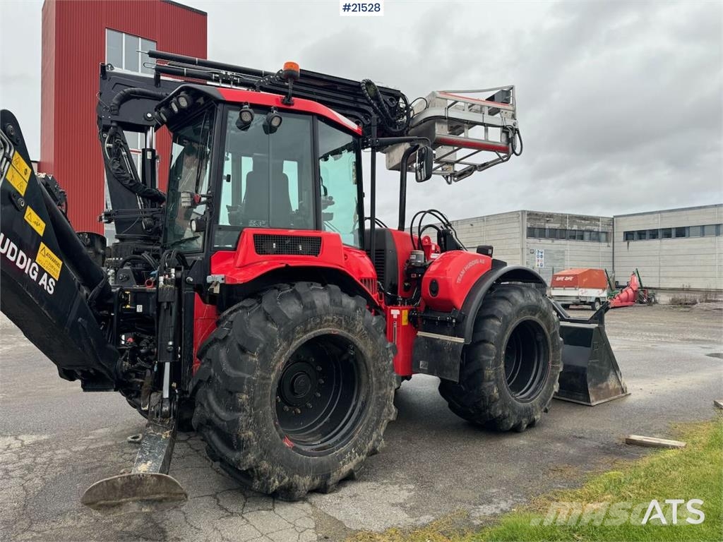 Huddig 1260C Backhoe w/ Palfinger crane, Lift, rototilt a Graafarmen