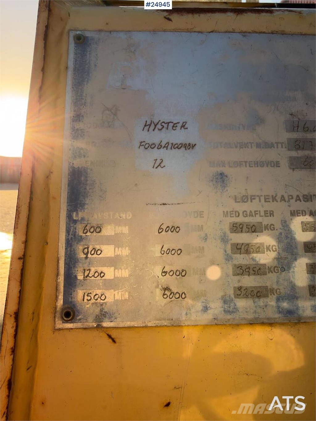 Hyster 6.00 forklift – 6-meter lifting height Övriga motviktstruckar