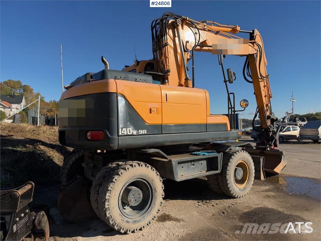 Hyundai Robex 140W-9A Wheeled excavator – tiltrotator and Hjulgravere