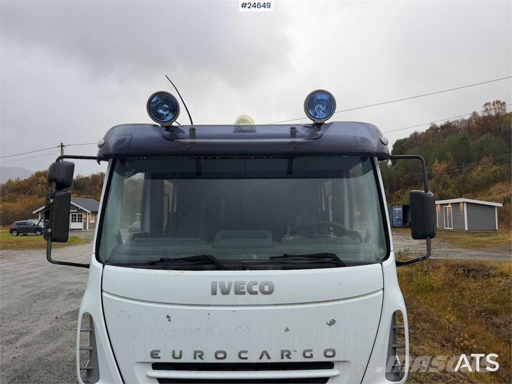 Iveco 100E21 flatbed truck with rear-mounted crane. Repa Flatbed/Dropside trucks