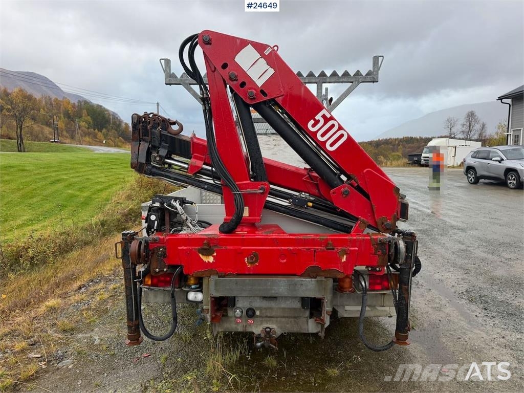 Iveco 100E21 flatbed truck with rear-mounted crane. Repa Flatbed/Dropside trucks