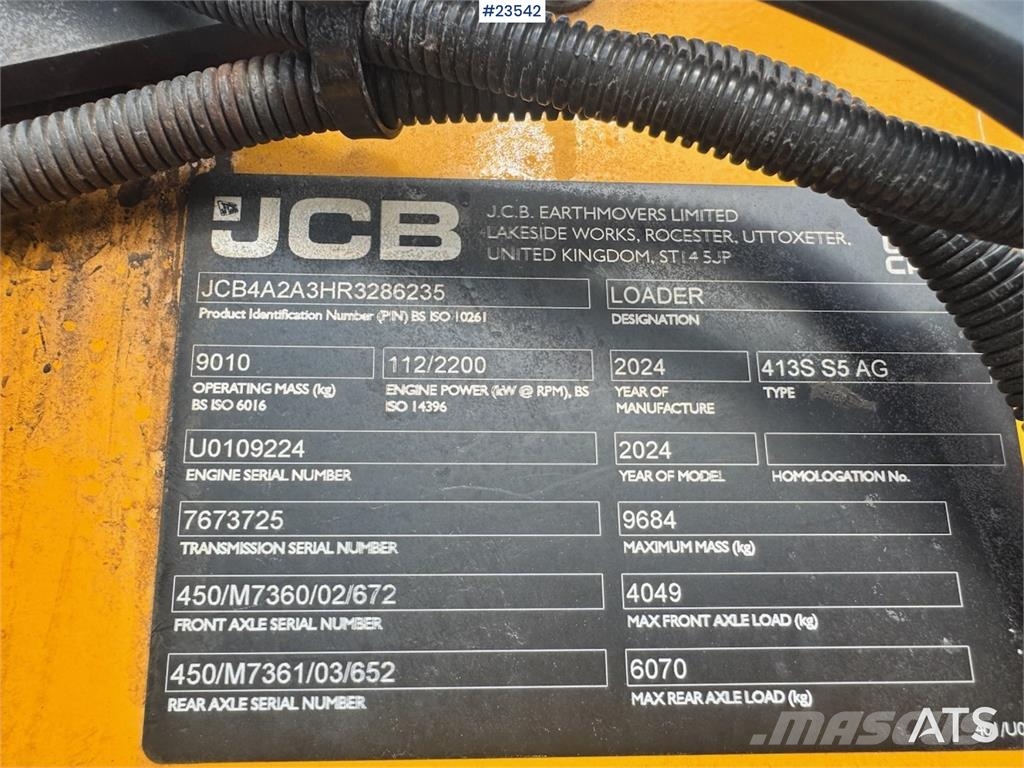 JCB 413S Cargadoras sobre ruedas