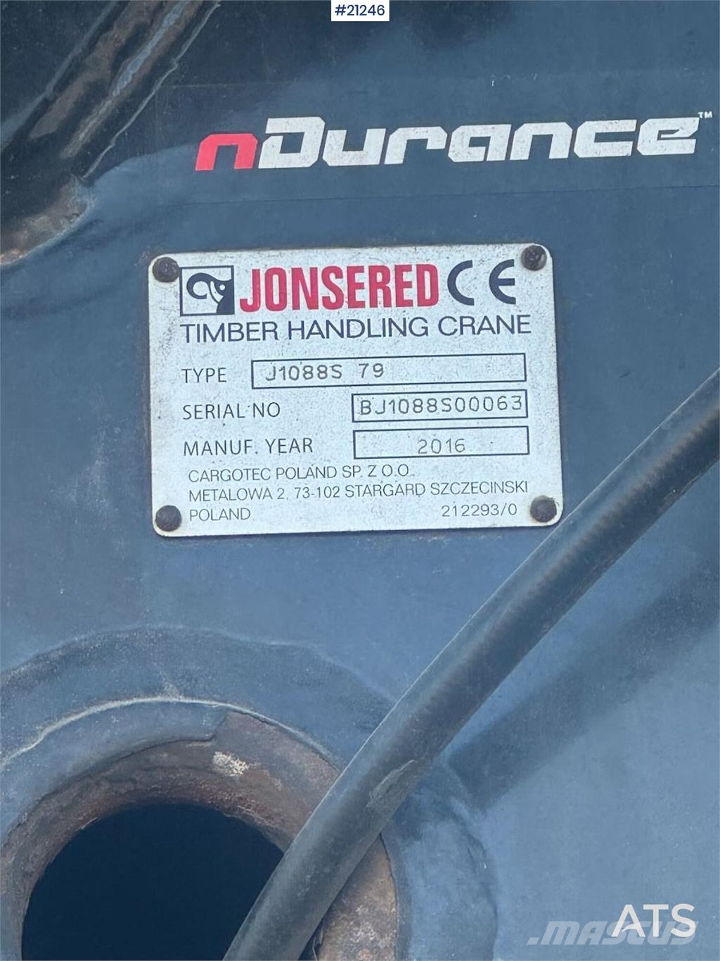 Jonsered J1088S Timber crane Grúas para madera