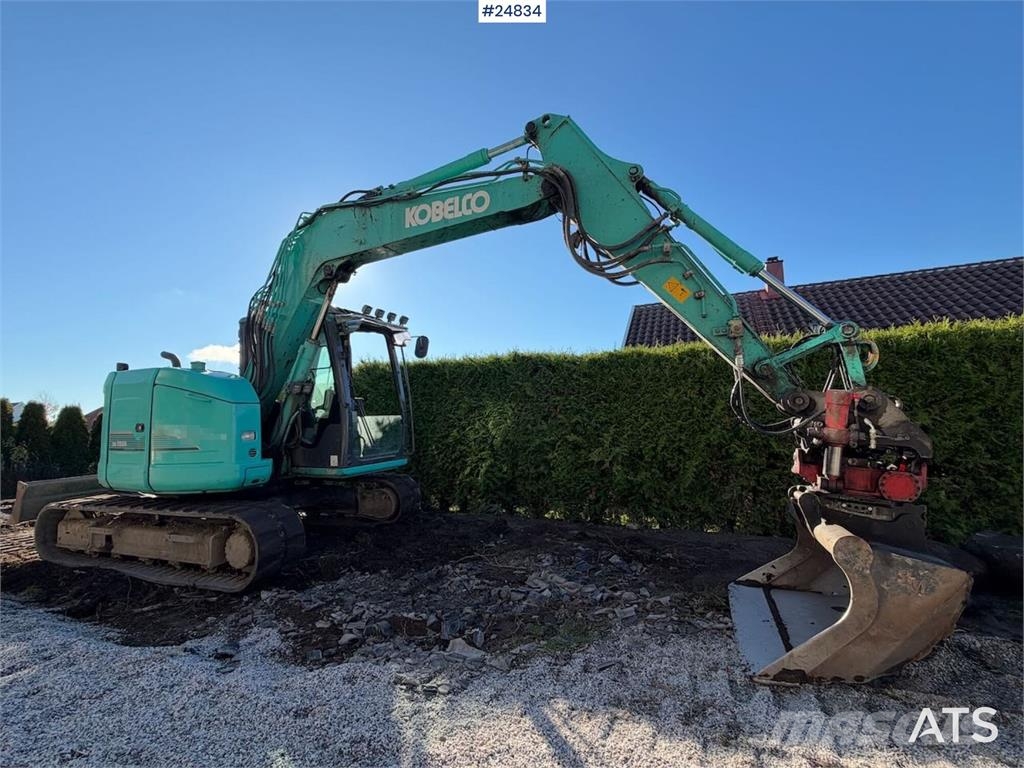 Kobelco SK75SR-3E Tracked excavator – tiltrotator and 2 bu Beltegraver