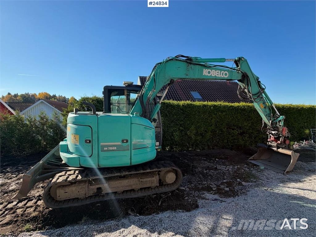 Kobelco SK75SR-3E Tracked excavator – tiltrotator and 2 bu Beltegraver