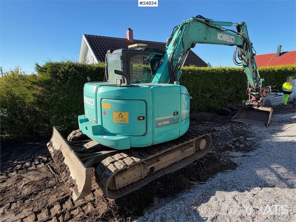 Kobelco SK75SR-3E Tracked excavator – tiltrotator and 2 bu Beltegraver
