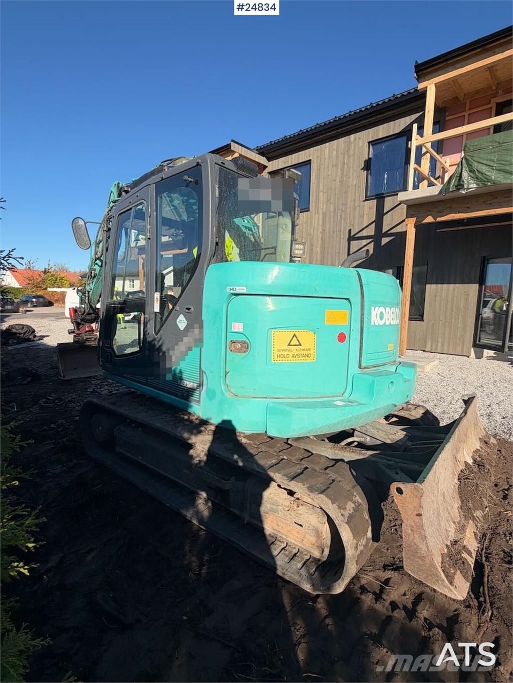 Kobelco SK75SR-3E Tracked excavator – tiltrotator and 2 bu Beltegraver