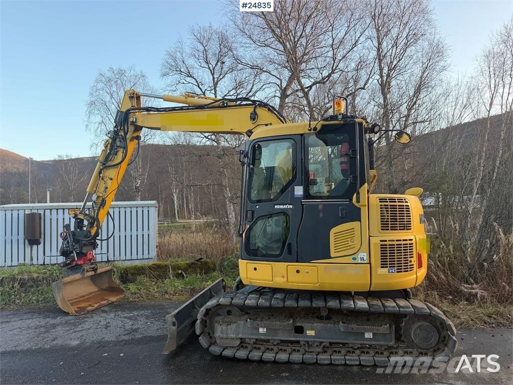 Komatsu PC78US-10 Excavator with tiltrotator, 2 buckets, r Pásová rýpadla