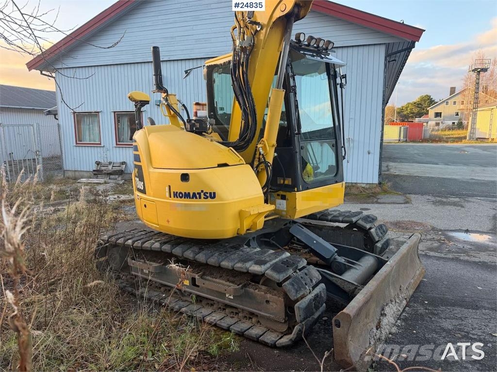 Komatsu PC78US-10 Excavator with tiltrotator, 2 buckets, r Pásová rýpadla