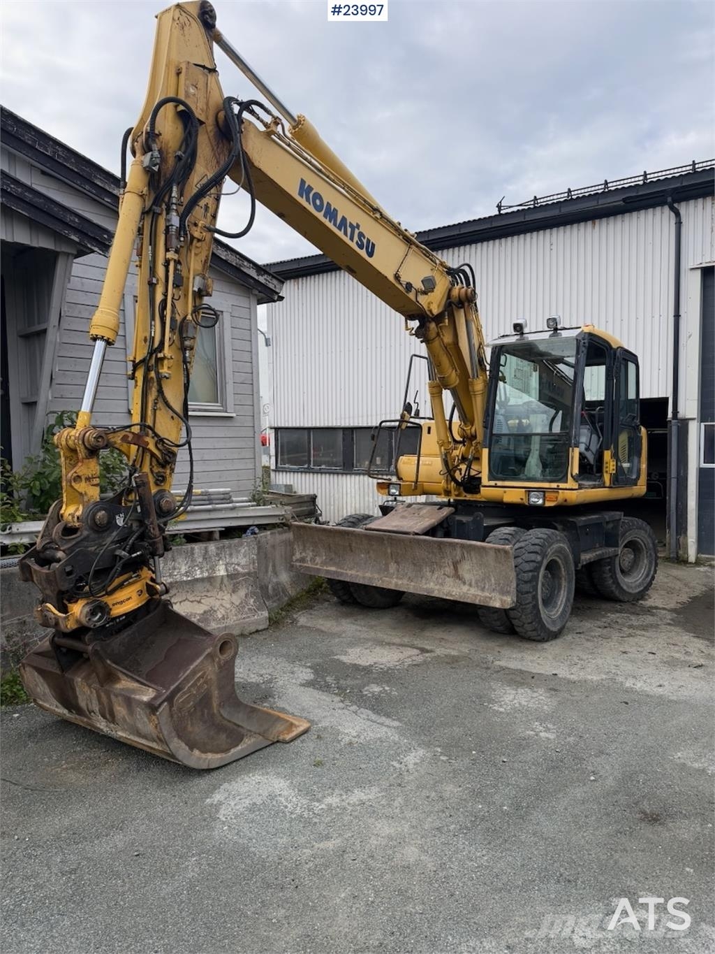 Komatsu PW130 Wheeled Excavator with Engcon Tiltrotator an Wielgraafmachines