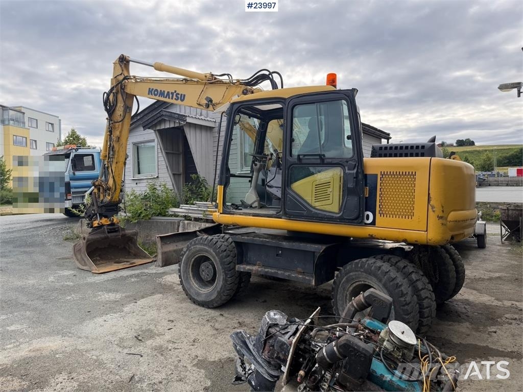 Komatsu PW130 Wheeled Excavator with Engcon Tiltrotator an Wielgraafmachines
