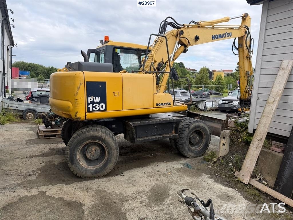 Komatsu PW130 Wheeled Excavator with Engcon Tiltrotator an Wielgraafmachines