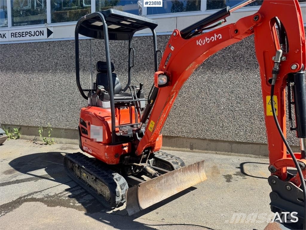 Kubota U17-3A Mini Excavator with 2 Buckets – 1,240 Hours Minigraafmachines < 7t