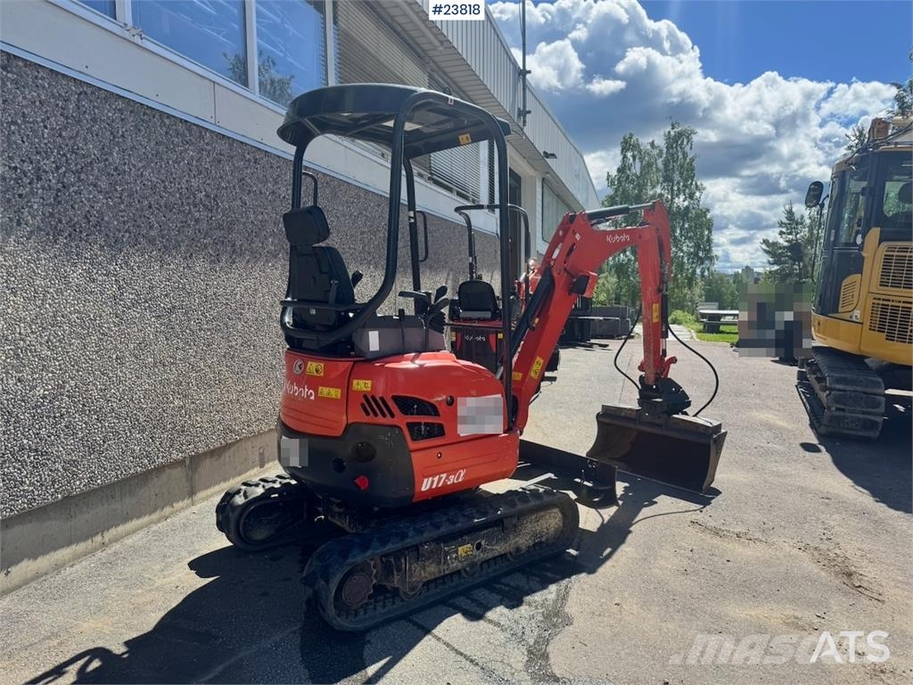 Kubota U17-3A Mini Excavator with 2 Buckets – 1,240 Hours Minigraafmachines < 7t
