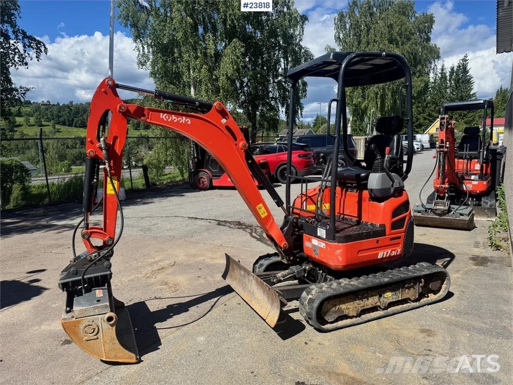 Kubota U17-3A Mini Excavator with 2 Buckets – 1,240 Hours Minigraafmachines < 7t